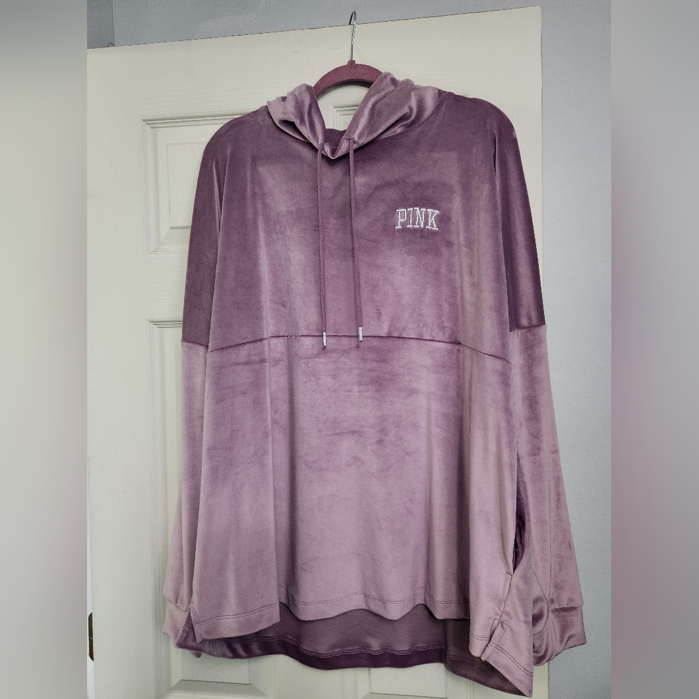Unique Purple Pink Velour Pullover
